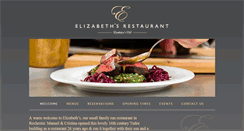 Desktop Screenshot of elizabethsrestaurant.co.uk