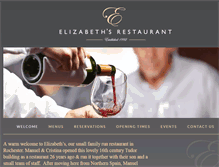 Tablet Screenshot of elizabethsrestaurant.co.uk